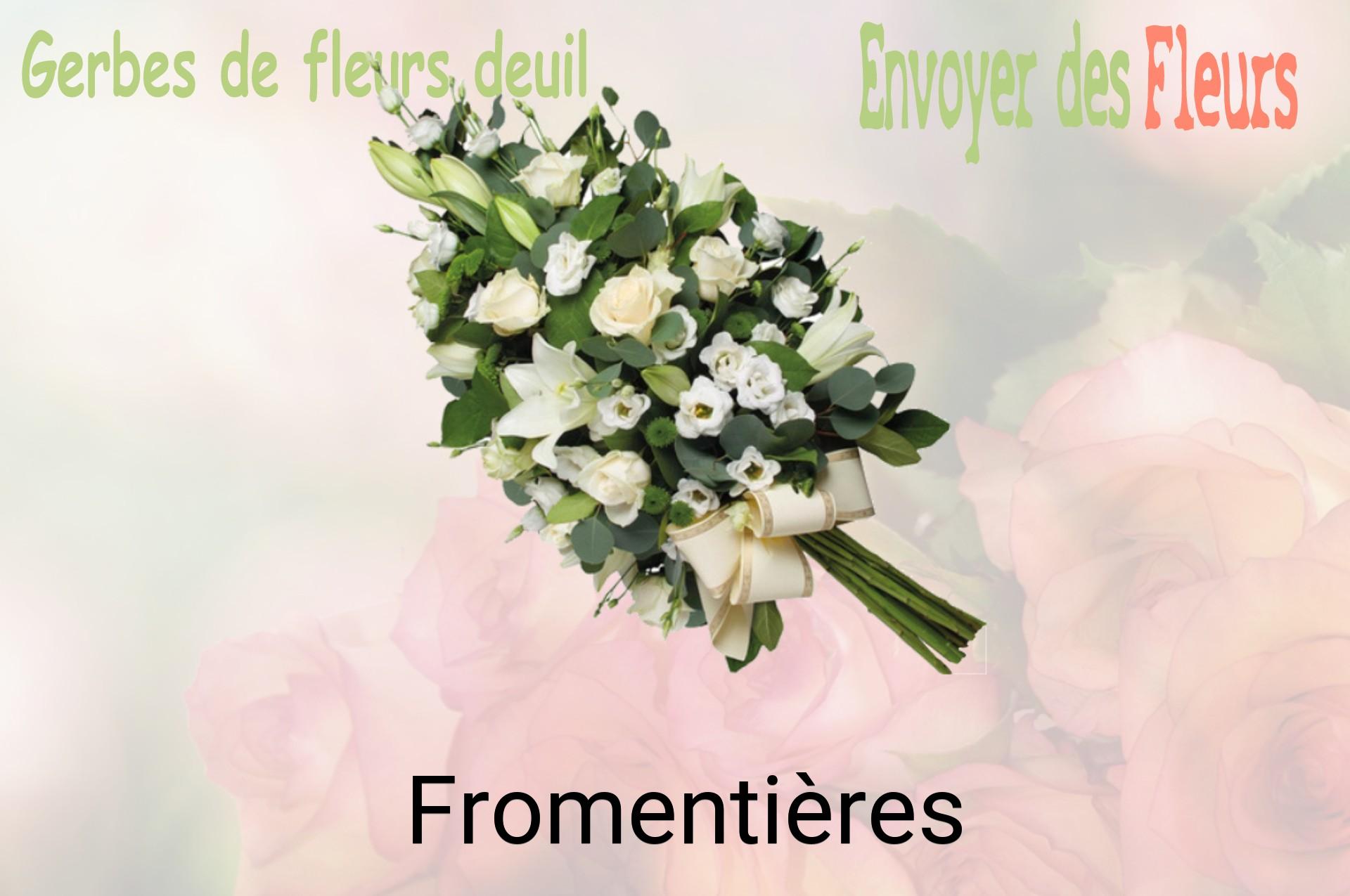 Gerbe de fleurs de deuil livrée à Fromentières